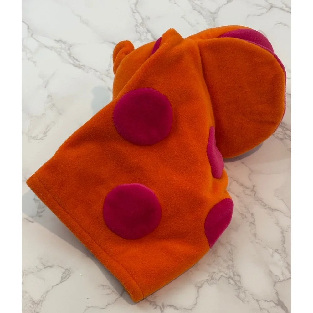 Gymboree Hippo Hand Puppet Orange Pink Polka Dot Fleece Plush Toy Vintage Style‎